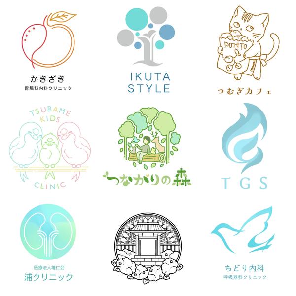 ロゴマーク、ロゴタイプ（文字）などをデジタルで作成できます