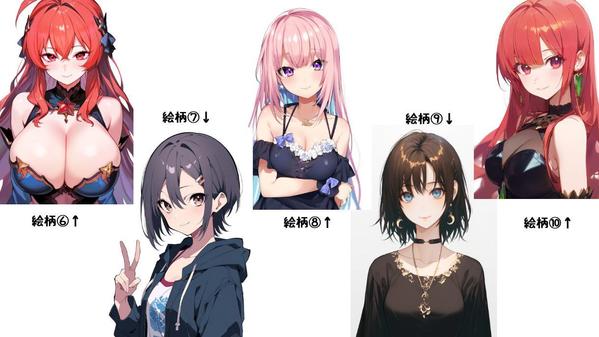 [AI生成]AIイラスト感の薄い人物・キャラクターイラストを手頃な価格で提供します