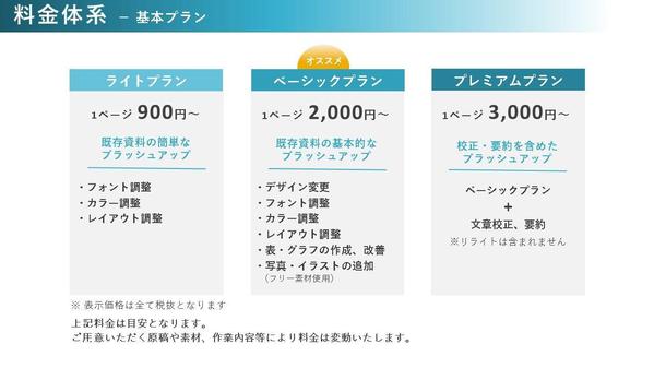 『より伝わりやすく、伝えやすく』既存の資料をブラッシュアップします