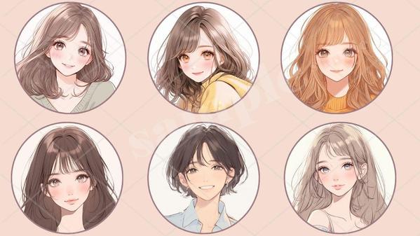 SNSなどに使えるアイコンイラスト！その他イラストにも対応いたします