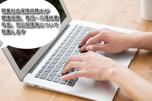 開業社会保険労務士が健康保険、育児・介護休業、年金、労災保険等について執筆します