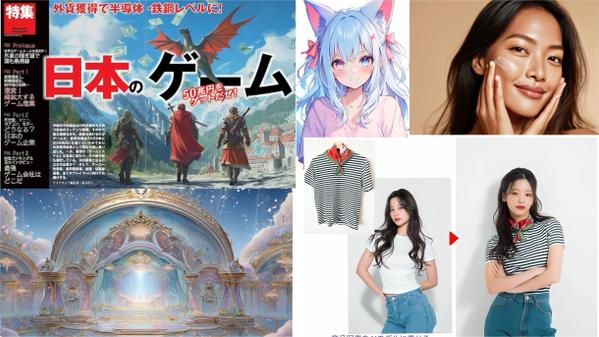 【商用OK・修正対応可能】Midjourney・Nijiで高品質画像生成します