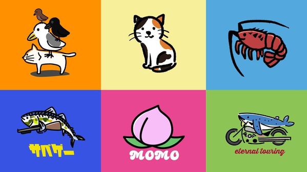 超シンプルでゆるかわいいタッチの動物・人物のアイコンイラスト描きます