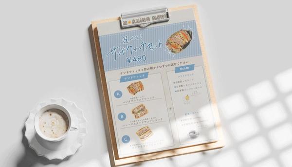 【カフェ・飲食店様向け】あたたかみのあるチラシ・メニュー表などを作成します