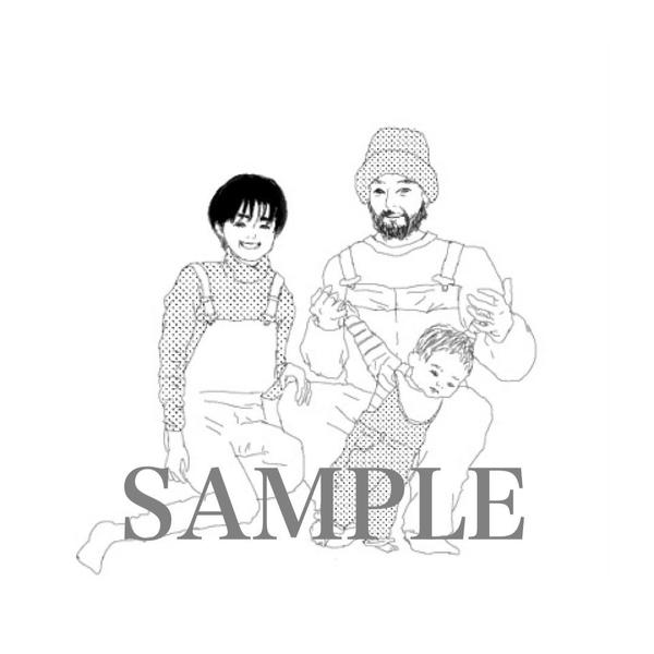 モノクロペン画やシンプル絵等、心温まるような挿絵描きます
