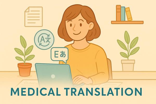 英語→日本語の医療翻訳。正確で伝わりやすい文章に整えます
