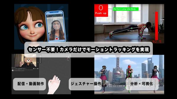 カメラ映像だけでリアルタイム全身モーショントラッキングを実現します