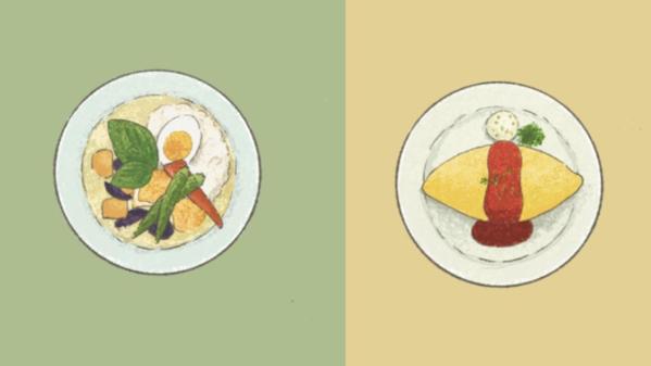 飲食店、カフェのメニュー表に活用できます温かみある落ち着いた食べ物イラストを描きます
