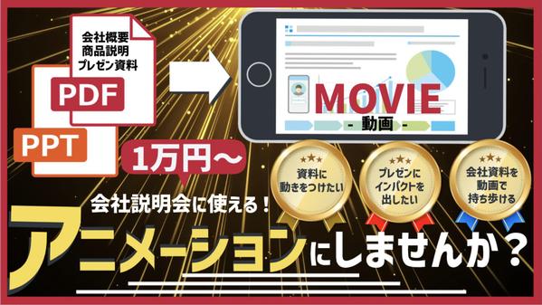 【会社説明会に使える⭕️】PDF・PPT資料をアニメーション動画にします