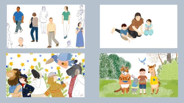 WEB 雑誌 広告 挿絵など　柔らかいアナログ風タッチでイラストお描きします
