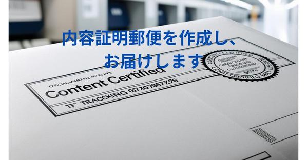 内容証明郵便の添削から発送、住所調査まで引受させていただきます