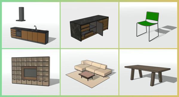 【家具・什器】スケッチや画像から3Dモデルを作成します
