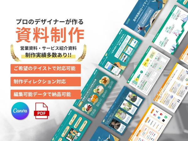【企画・構成・デザイン対応】成果に繋がる資料を作成します