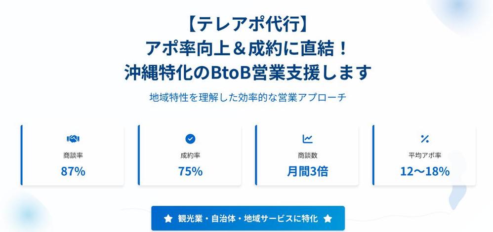 【テレアポ代行】アポ率向上＆成約に直結！沖縄特化のBtoB営業支援します