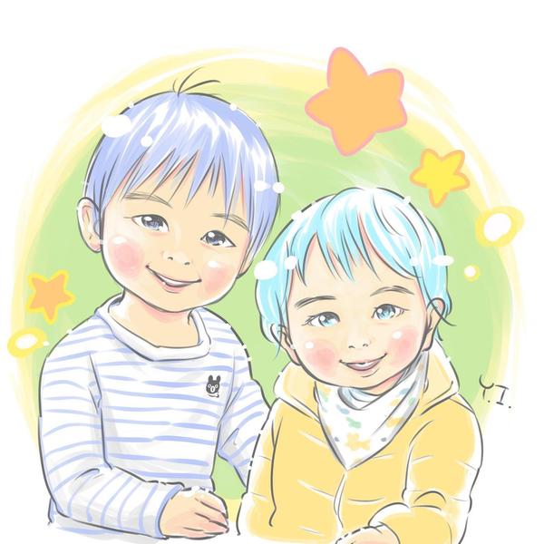 似顔絵やアイコンイラストを、お写真をもとに3パターン作成します