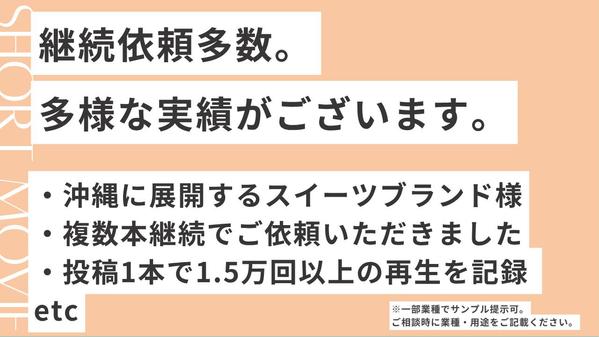 【スイーツ業界特化】商品・店舗の魅力を伝えるショート動画を編集します