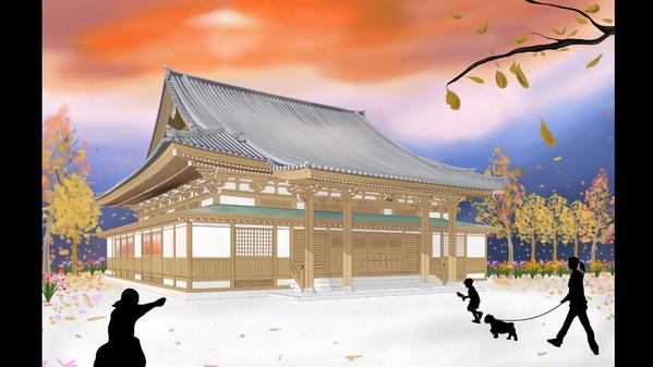 図面から起こす意味のある、社寺にも対応したビジュアルを描きます