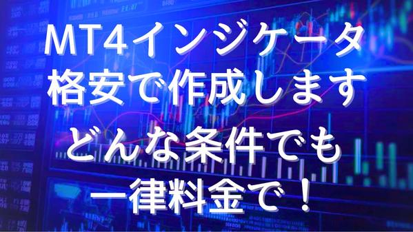 FXのMT4インジケーターを格安でご希望どおりに作成します