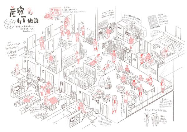 【店舗・施設案内に】鉛筆画でレポ風のあたたかみあるイラストマップを描きます