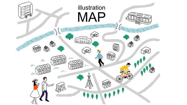 【手描き風イラストマップ制作】優しい雰囲気の地図でお店やイベントを魅力的に伝えます