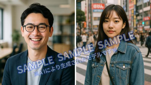 SNSや広告・商品PR向けなどAIモデル画像を作成します