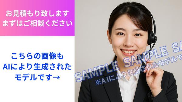 SNSや広告・商品PR向けなどAIモデル画像を作成します