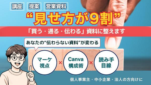 Canvaで構成から「買う・通る・伝わる」資料に整えます