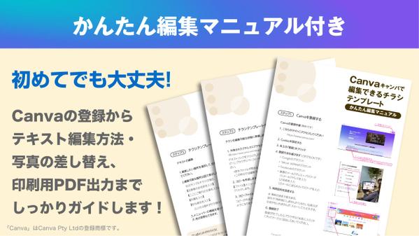 Canva（キャンバ）で編集できる“パーソナルなチラシ”テンプレート制作します