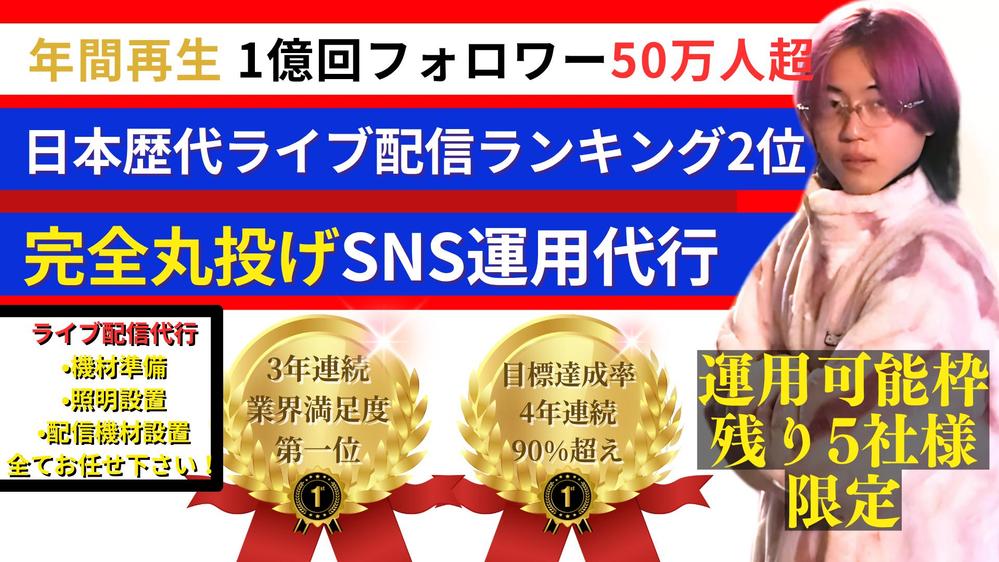 総フォロワー50万人の現役有名インフルエンサーが貴社のSNSアカウントを運用致します