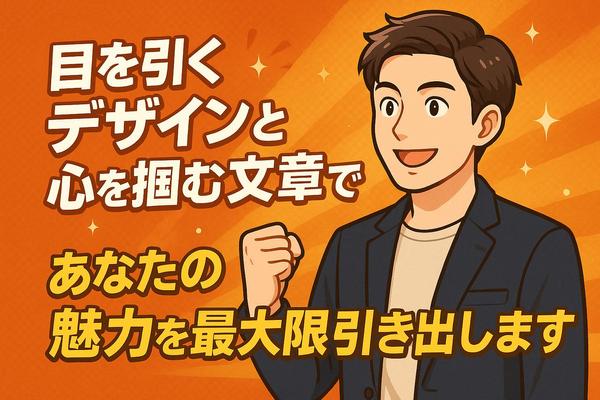 【想いをカタチに】心を掴むデザインと文章を心を込めて作成します