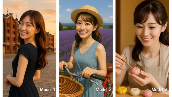 【商用利用OK】同一生成AIモデルを用いた様々なシーンを作成いたします