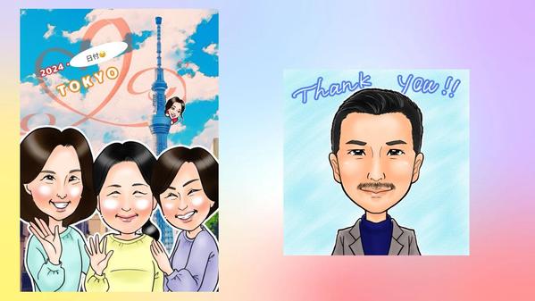 【手描き】SNSアイコン、プレゼントに最適！世界でたった一つの似顔絵を作成します
