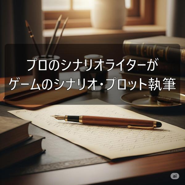 プロのシナリオライターがゲームのシナリオ・プロットを執筆します