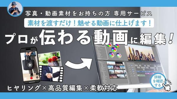 【企業PR、サービスや商品紹介など】お持ちの素材を渡すだけ！魅せる動画に仕上げます