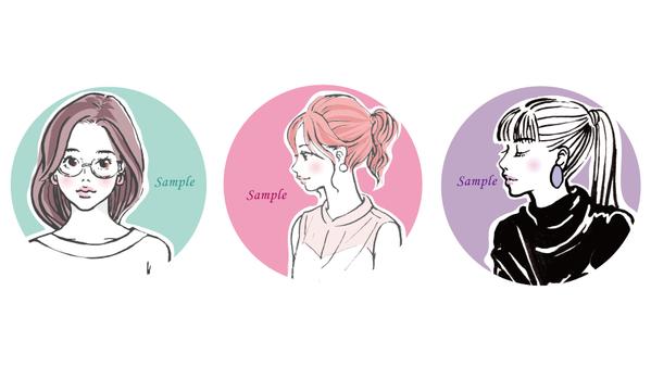 SNSで印象UP！あなたのオリジナル似顔絵アイコン(2点)描きます