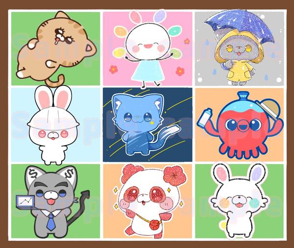まるくてゆるくてかわいいマスコットキャラクター制作承ります