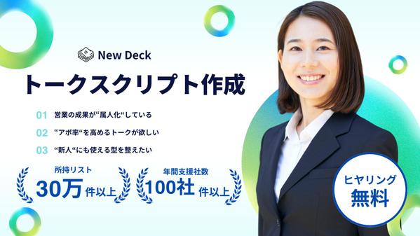 営業トークスクリプト作成｜アポ率・信頼感を高める構成を設計します