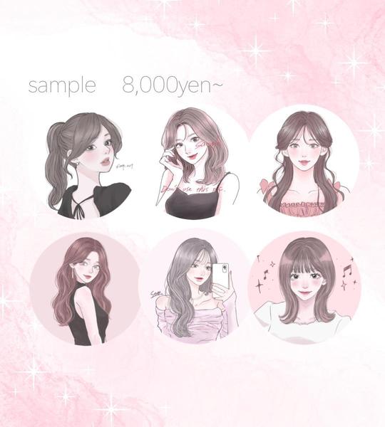 大人可愛い雰囲気のイラストやサムネイル・アイコンを制作します