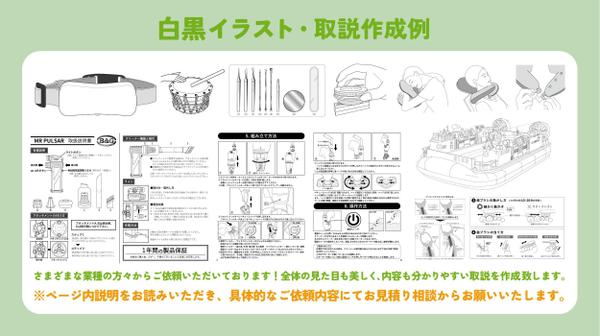 早い安い◎分かりやすい！図解イラスト・取扱説明書・挿絵・手順・工法イラスト作ります