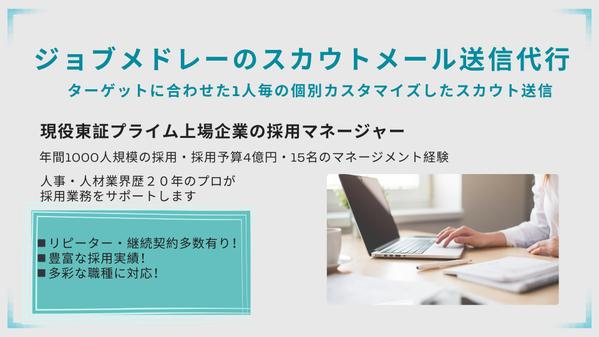【ジョブメドレーのスカウト代行】カスタマイズしたスカウトメールを代行します
