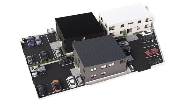 建売・分譲住宅、注文住宅、アパート等のパースを制作します