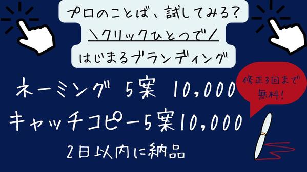 【全件高評価】【認定ランサー】伝わるネーミングと心に残るキャッチコピーをつくります