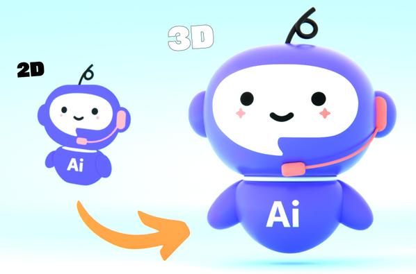 既存の2Dキャラ→ 3Dキャラ / 元々の特徴や可愛らしさをそのままCGで表現します
