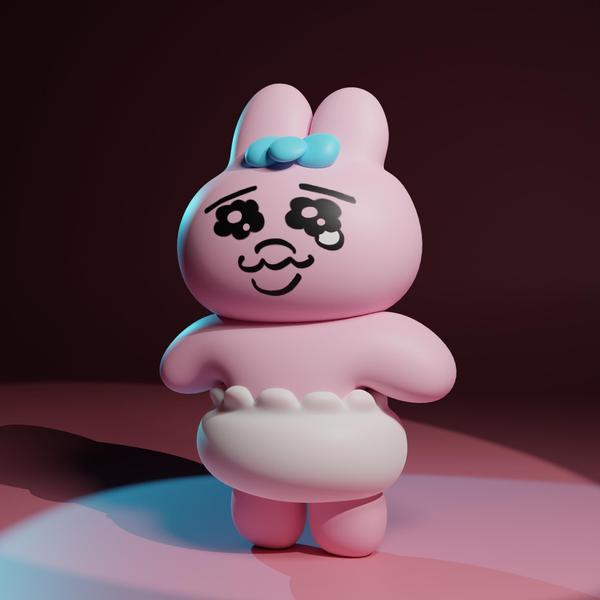 既存の2Dキャラ→ 3Dキャラ / 元々の特徴や可愛らしさをそのままCGで表現します