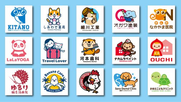 【店舗向け】むっちり可愛い動物キャラのロゴを作成します