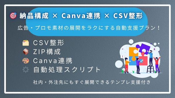 広告・イベント向け｜バナー用CSV整形＆納品構成セット作成します