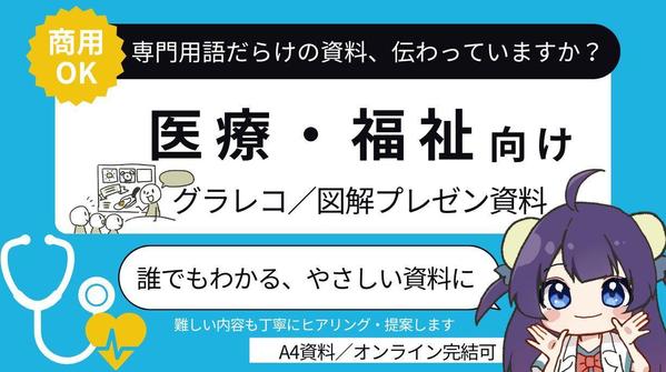 専門用語が伝わらない…を解決！医療・福祉情報を誰にでもわかる図解にします