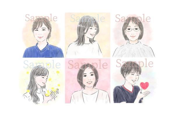 【SNSアイコン】似顔絵アイコンイラストをお描き致します