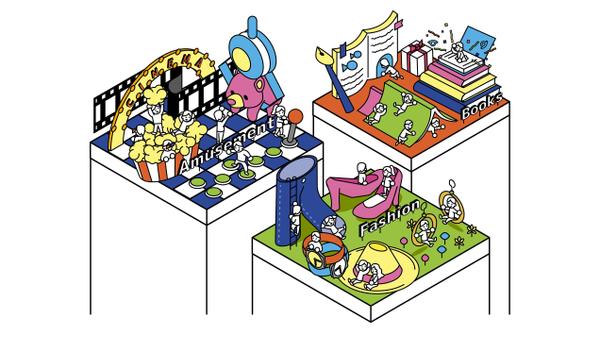 商業施設の魅力を一目で伝える！アイソメトリックタウンマップ制作します