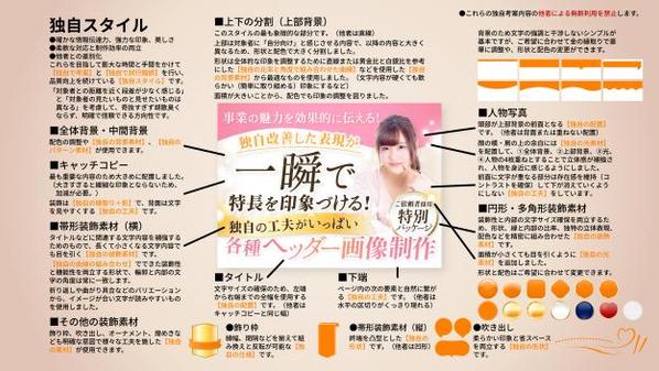 ★ヘッダーやバナーなどの画像制作用に独自考案様式の利用を比較的低価格で許可します